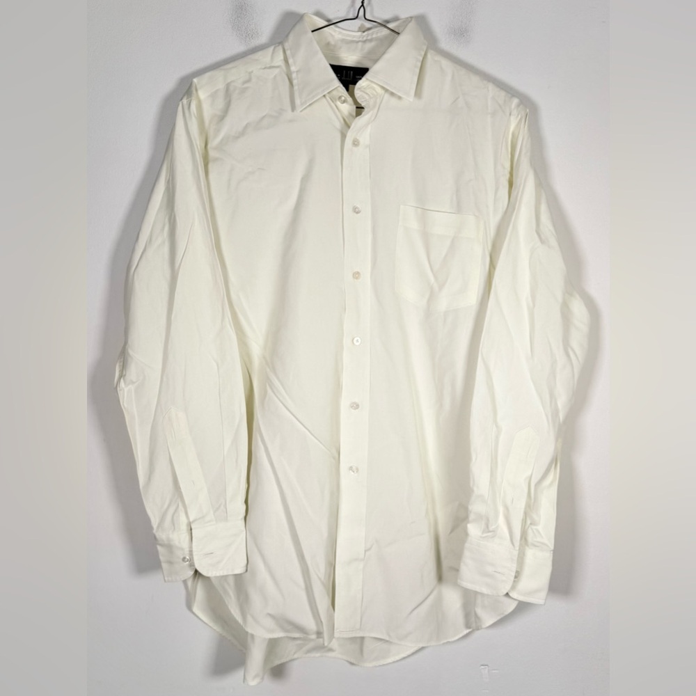 Dunhill Men's Suze 16” 34 1/2 100% Cotton Long Sleeve Button Down Shirt